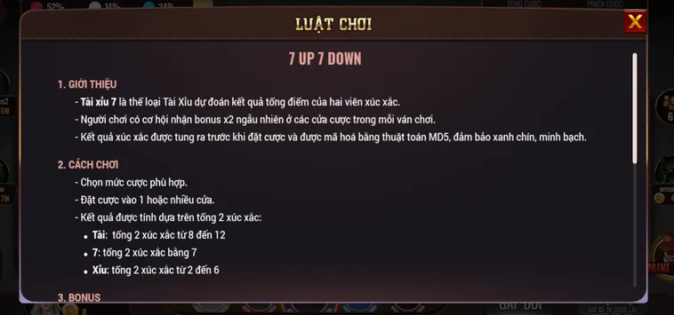 7 Up Down Tại BomWin Trò Chơi Đơn Giản Với Cơ Hội Thắng Lớn