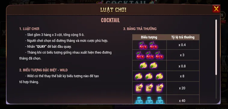 Slot Game Cocktail Tại BomWin Sân Chơi Đẳng Cấp Cho Giới Trẻ Săn Thưởng