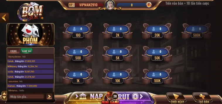 Phỏm Tại BomWin Sảnh Cược Đỉnh Cao Cho Cộng Đồng Game Thủ Đam Mê Số Học