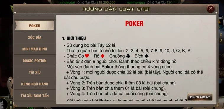 Poker Tại BomWin Đẳng Cấp Sân Chơi Bài Trí Tuệ Hấp Dẫn Nhất