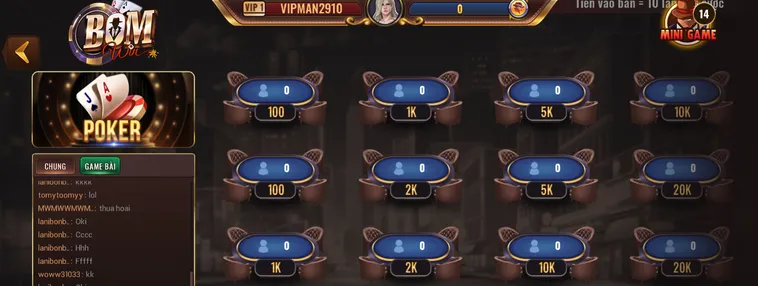 Poker Tại BomWin Đẳng Cấp Sân Chơi Bài Trí Tuệ Hấp Dẫn Nhất