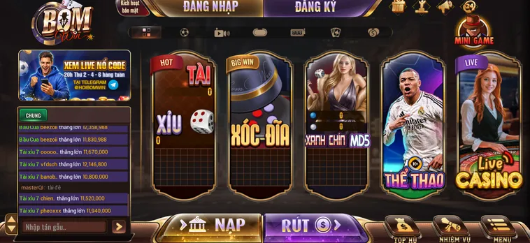 BomWin - Cổng Game Bom Win Cá Cược Đổi Thưởng Xanh Chín 2026